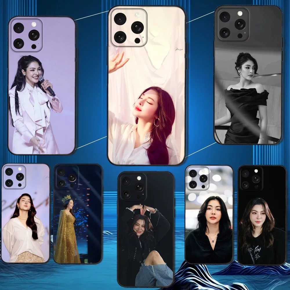 

Faye Peraya Malisorn Phone Case For iPhone 16,15,14,13,12,11 Plus,Pro Max,XS,X,XR,SE,Mini,8,7,Soft Silicone Black Cover