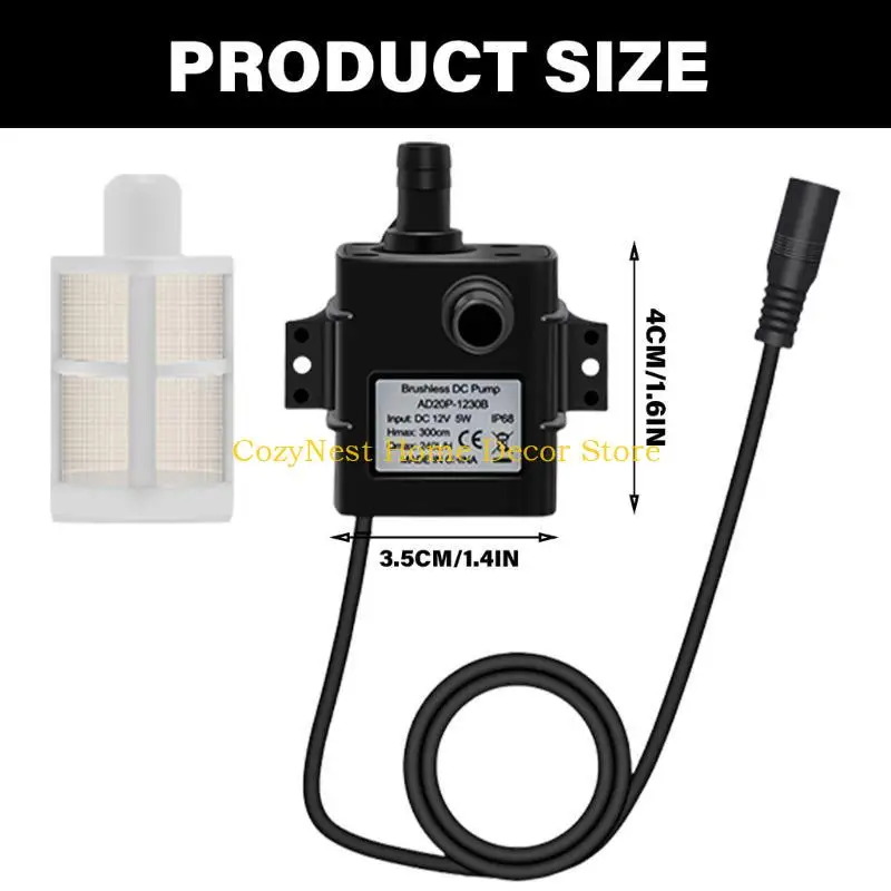 92mf DC12V Pompa Air Motor Tanpa Kuas Dengan Filter Surya Small Smaybibles Pompa Air