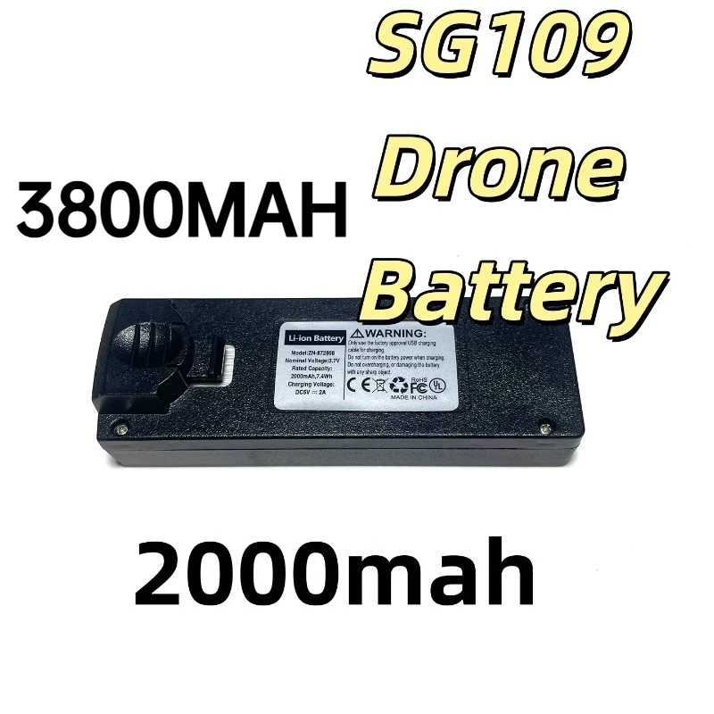 1-2PCS Rechargeable Battery 7.4V 2000MAH 3800mAh SG109 Drone Battery For Max 2 Accessory Parts New High Quality