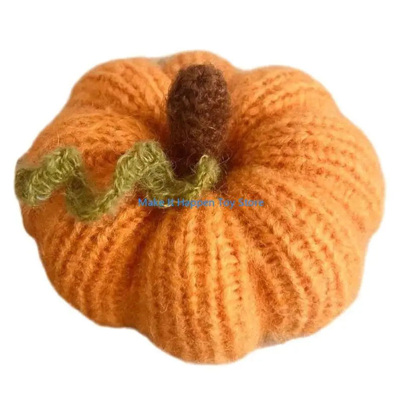 

28EC Upgrades Knit Newborn Photography Aid Pumpkin Costume for Baby First Photoshoot