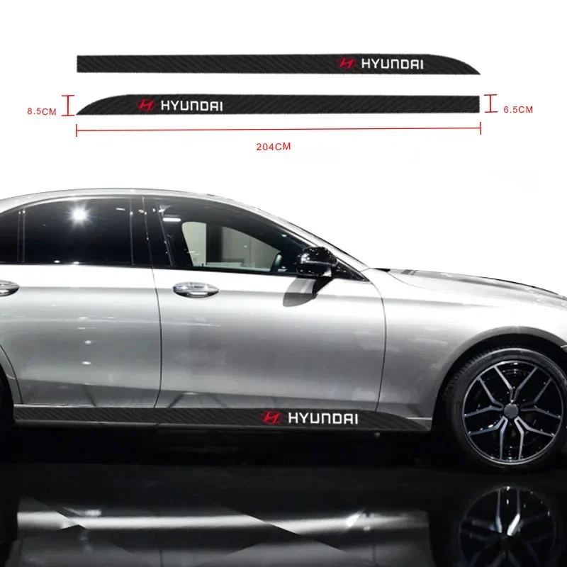 2 قطعة ملصقات السيارات الجانبية الجانب تنورة سيارة ملصق مائي لشركة هيونداي i30 توكسون إلنترا مكان باليساد تيراكان أكسنت كونا فيلوستر سوناتا #6