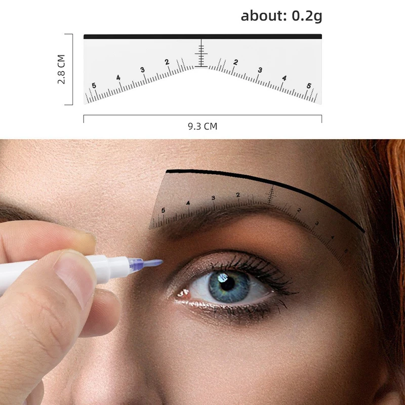 25pcs Eyebrow Stencil Sticker Microblading Brow Guide Self-adhesive Ruler Tattoo Position Mapping Shaping Makeup Design Tools
