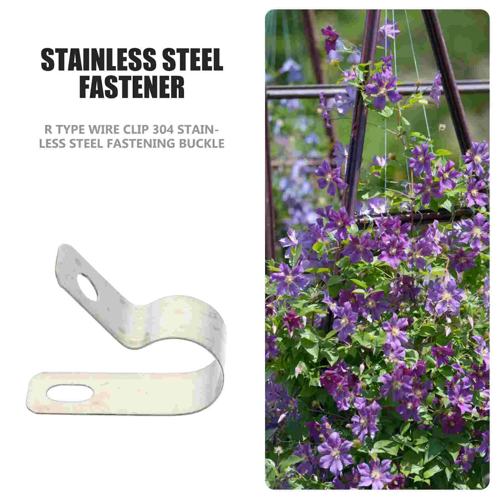 R Clamp Cord Fixing Holder Plant Stands Organizer Cable Storage Rope Clips Metal Brackets Management Fixator