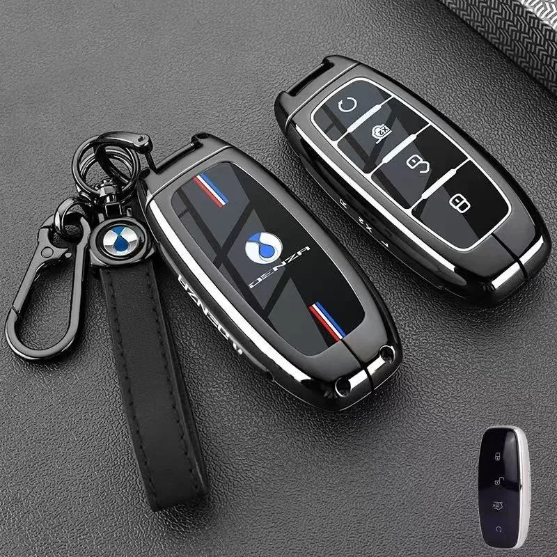

Key Fob Cover for DENZA N7/N9 (Old Model)/2023 N8, Heavy Duty Metal KeyCase Shell with Keychain, Anti-Drop & Scratch Proof