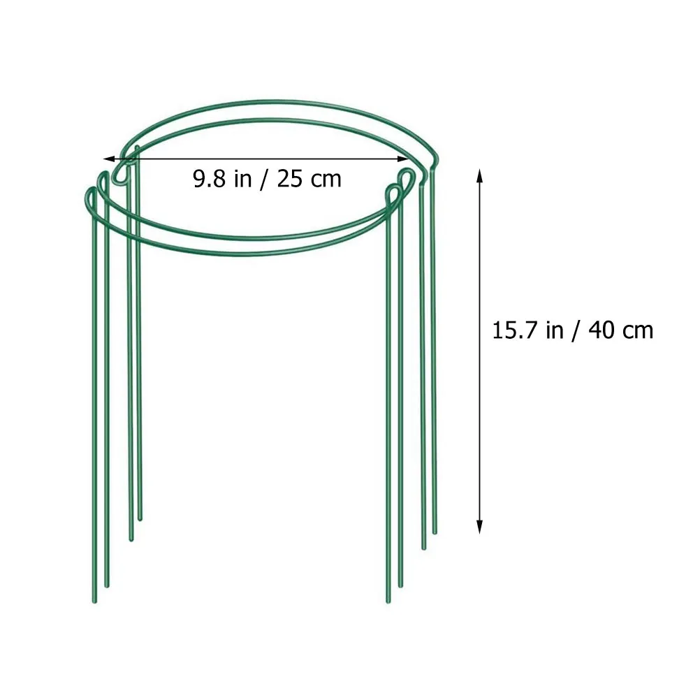 4 قطعة إطار دعم النبات نصف دائري دائم حديقة تعريشة بوعاء زهرة تسلق قفص النبات دعم لزنبق الطماطم Clematis