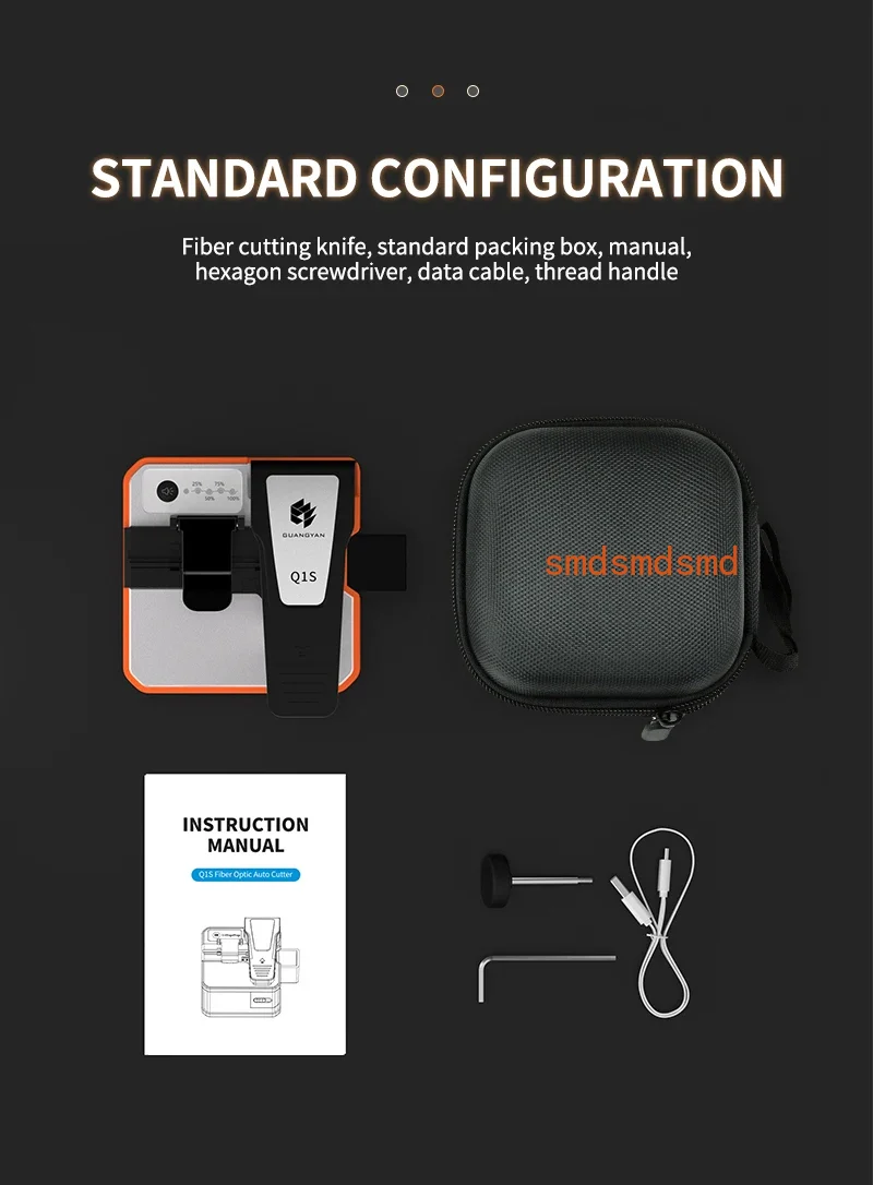 

High-Precision Q1S Fully Automatic Electric Fiber Optic Cleaver Rechargeable Optic Tool Cable Cutter Ftth Optical Fiber Cleaver