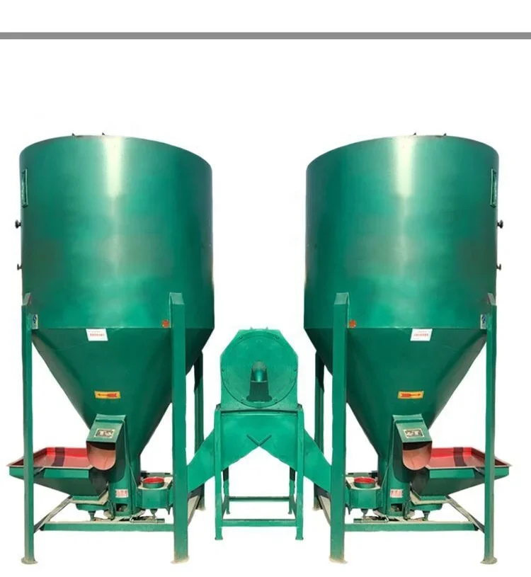 Automatic Vertical Poultry Feed Grinder And Mixer Machine Chicken Food Processing Equipment For Farm Using