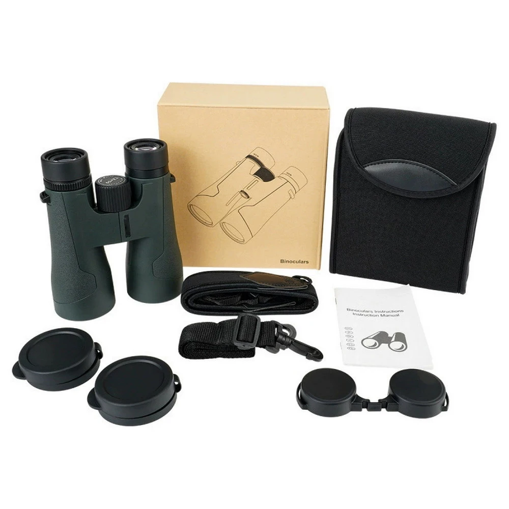 Binoculares SA203 12x50 HD Sellados con Nitrógeno, Amplio Relieve Ocular, Oculares Giratorios, PPS, para Observación de Vida Silvestre, Deportes, Conciertos, Campamento