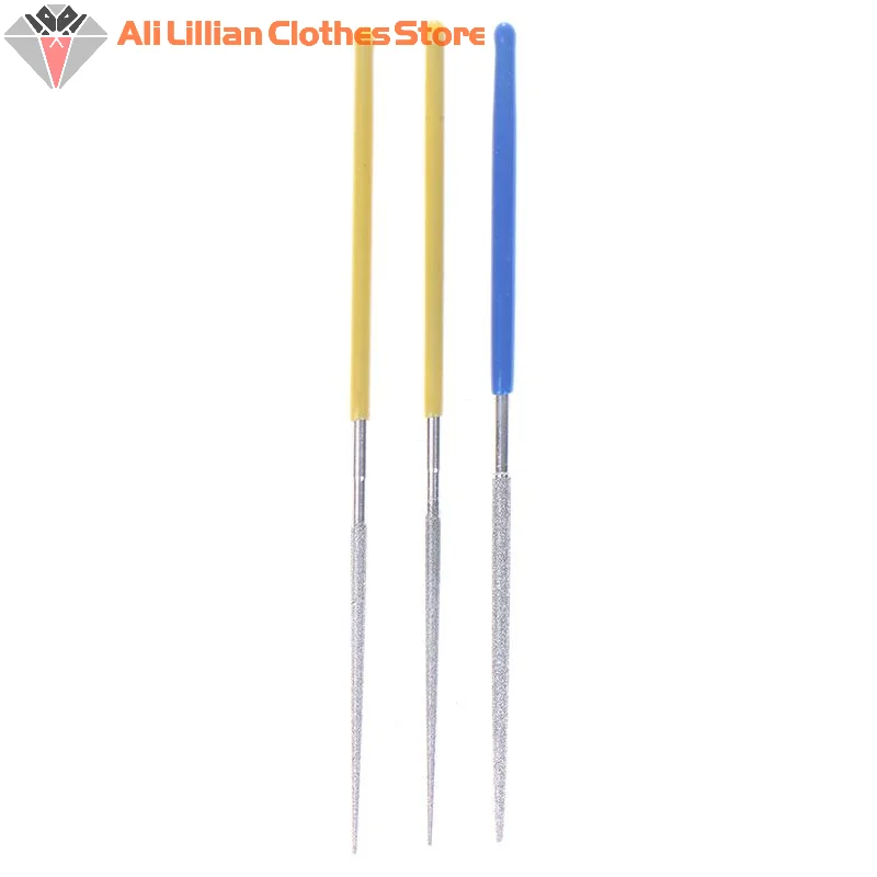 Small Round Diamond Needle Files For Grinding Metal Jewelry Stone Wood Dia.2mm Customizable Alloy Hand Tools