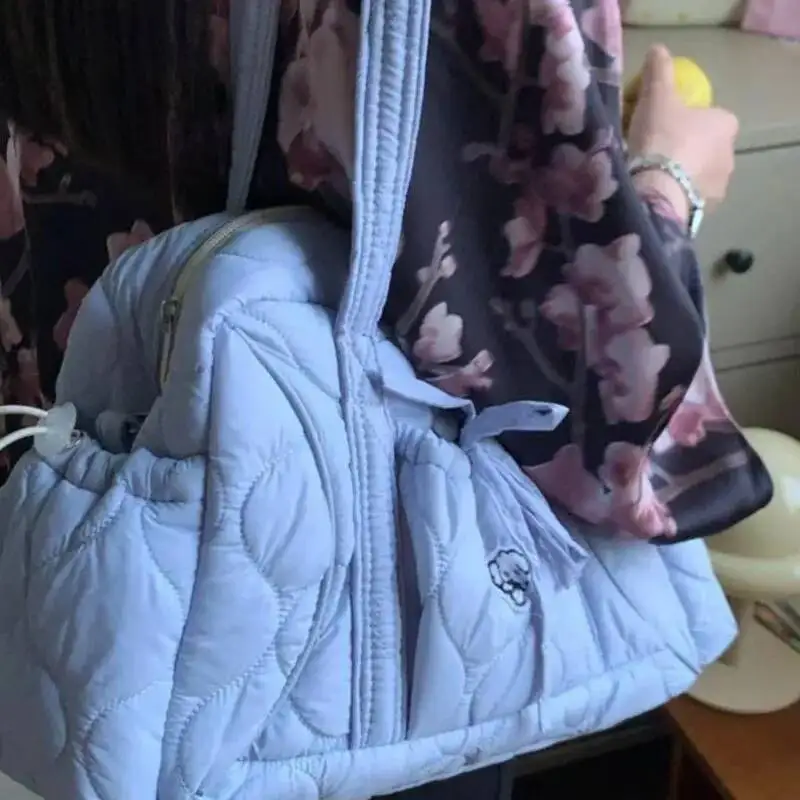 Korean Style Niche Design Plaid Tote Ladies Sweet Bow Large Capacity Shoulder Bag Women Casual Versatile Commute Handbag New