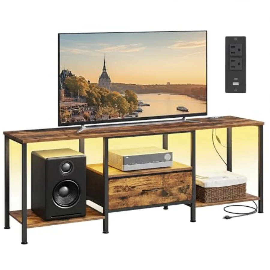 

BELLAH Collection - TV Stand for TVs Up to 70 Inches Media Console Table and Entertainment Center Unit for Living Room with She