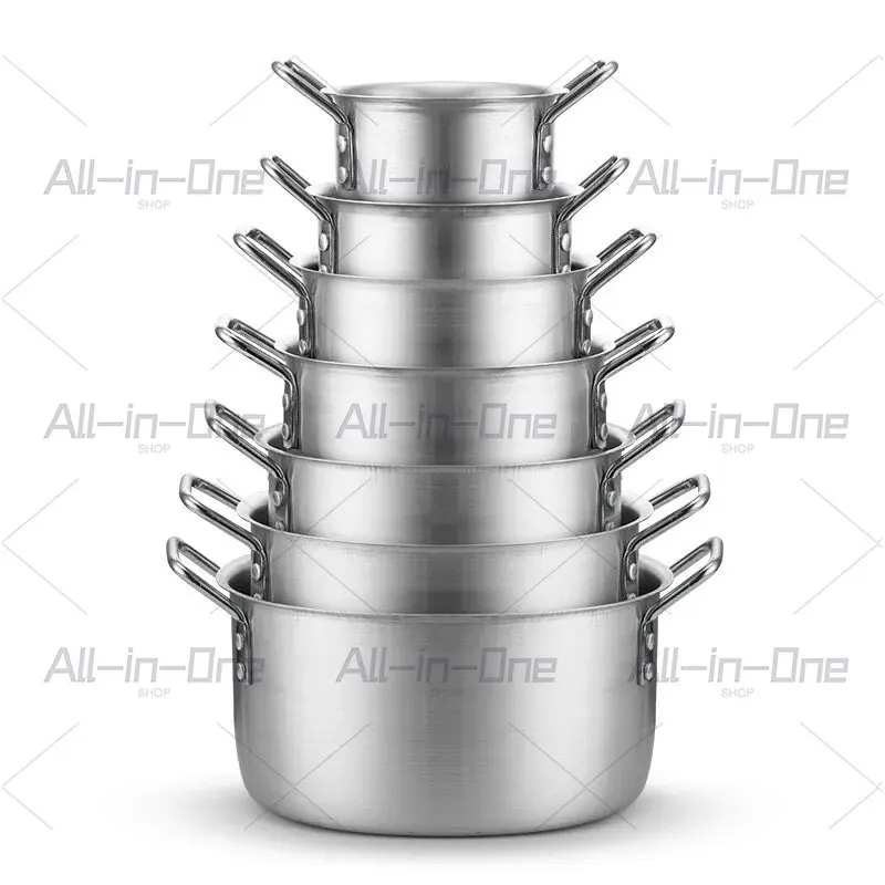 7 Piece Non Stick Aluminum Cookware Set, Cast Aluminum Cooking Pot for Home Kitchen Use