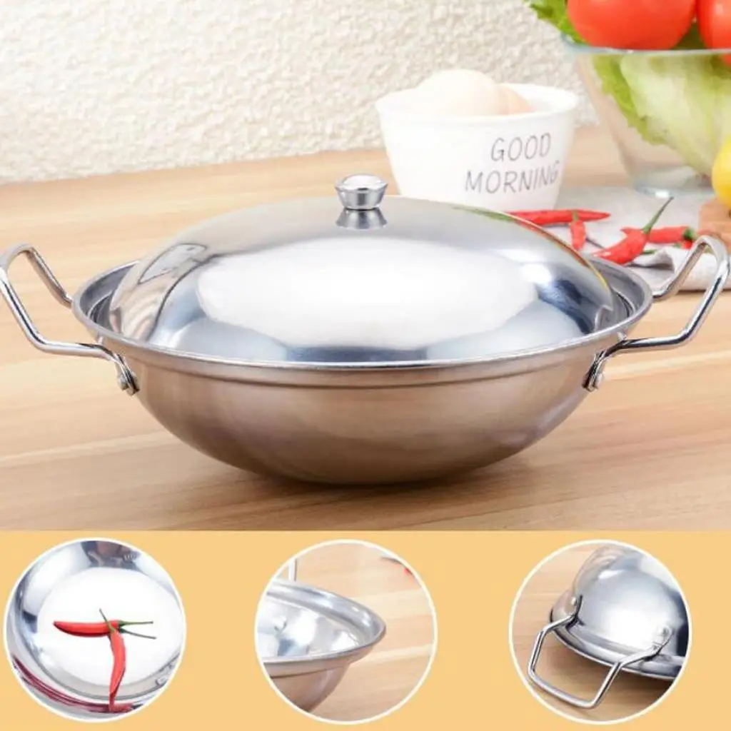 Stainless Steel Pot with Rustproof Dutch Oven Outdoor Camping Pot