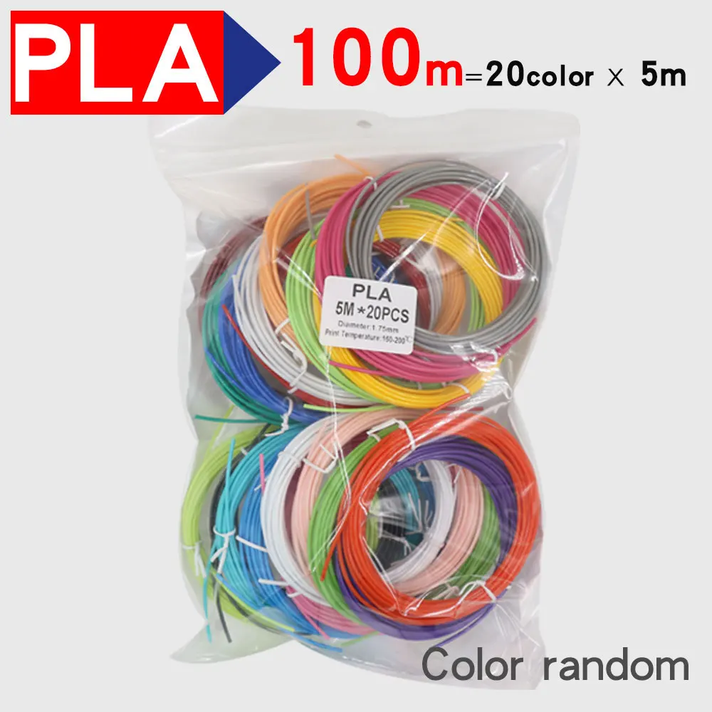 36 50 90 100 150 200 Meters PLA Filament for 3D Pen Printer Multi Colors 1.75mm PLA 3D DIY Print Material Odorless and Smokeless