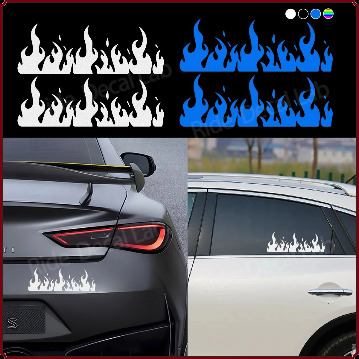 

Flame Decals for Car Bumper and Window Decorations Motorcycle Body and Front Fairing Modifications Vinyl Decals