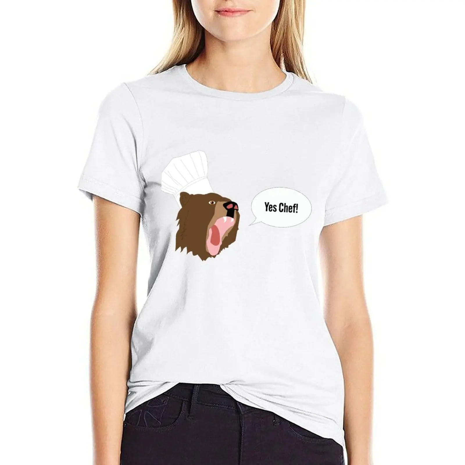 The Bear - Yes Chef T-shirt animal print shirt for girls oversized tshirts for Women