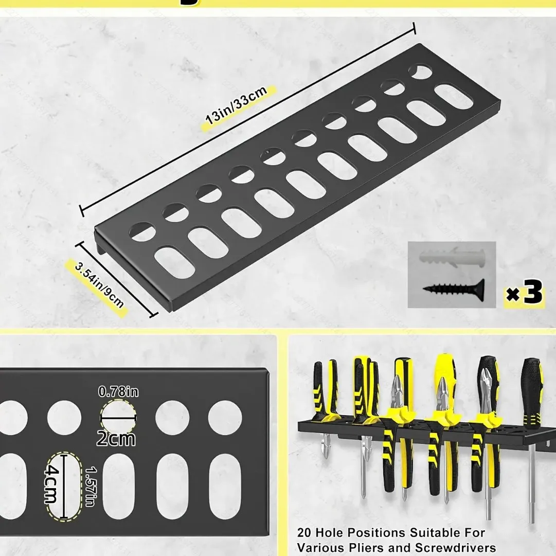 منظم مفك البراغي كماشة محمولة مقاومة للصدأ منظم أدوات المرافق لحديقة المرآب أداة ورشة عمل الصدر منضدة