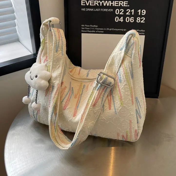 

Summer Casual Crossbody Bag Women's Fashionable Large Capacity Versatile Tote Bag Simple and Versatile