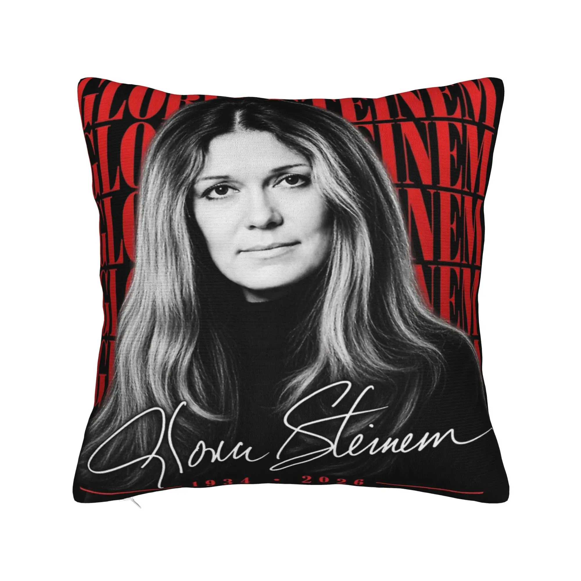 Trendy Bed RIP Gloria Steinem  Decoration Pillowcase Stuff  Pillow Cover Square Multi-Size