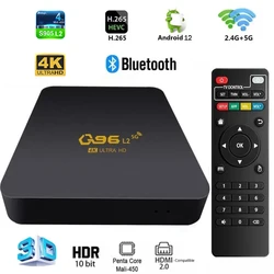 Q96 L2 Quad Core Smart TV Box Android 12 Amlogic S905L2 2.4G 5G WiFi duplo 4K UHD Home Theater Set Top Box Media Player Iptv TV