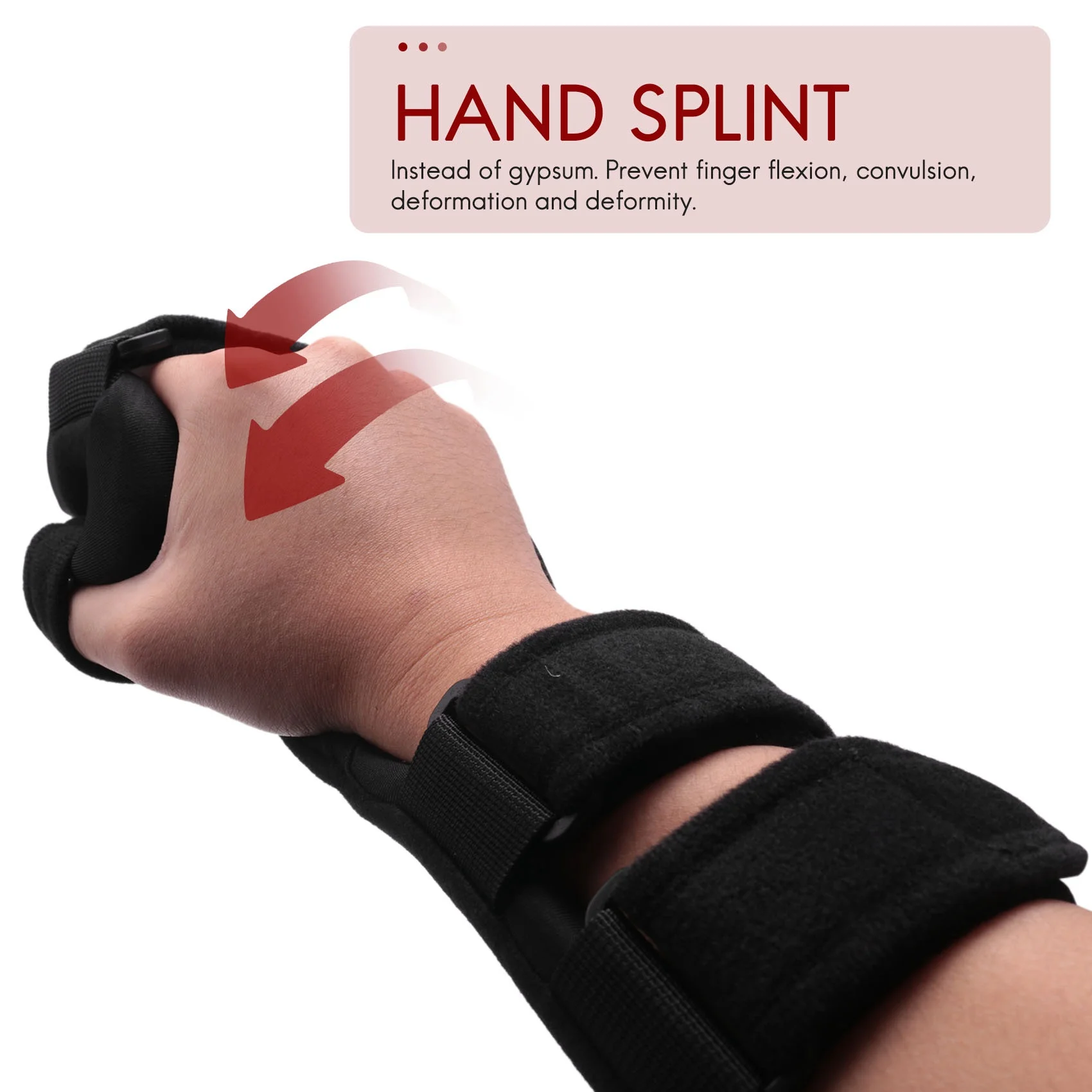 

YOE-xSoft Functional Resting Hand Splint for Flexion Contractures - Stroke Hand Brace (Large,