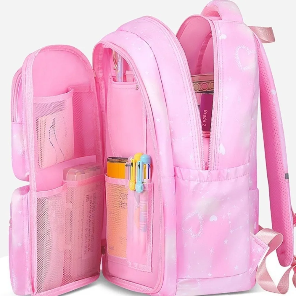 Casual Side-Open Children Backpack Multiple Pockets Oxford Shoulders Bag Korean Style Large Capacity Student School Bag Student