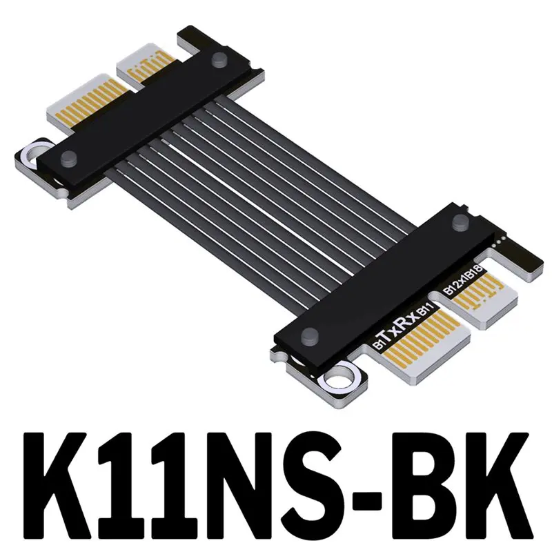 ABJG-Pcie 5.0 Extension Cable X1 Male To Male Female To Female Pcie Signal Direct Connection Switching Cable 10Cm