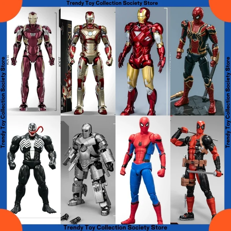 

Fondjoy Official Iron Man Mk2 Figurine Glowing Deadpool Assembly Model Toy For Birthday Gift Collectible Handmade Action Figure