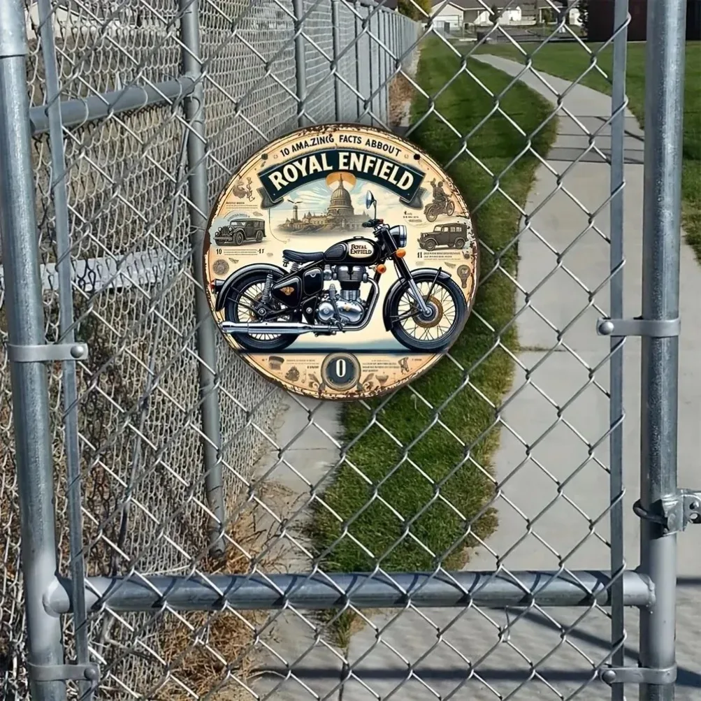 علامة معدنية عتيقة | الرجعية جولة وجدار الفن | ديكور للمرآب والمقهى والبار والحديقة + هدية #5