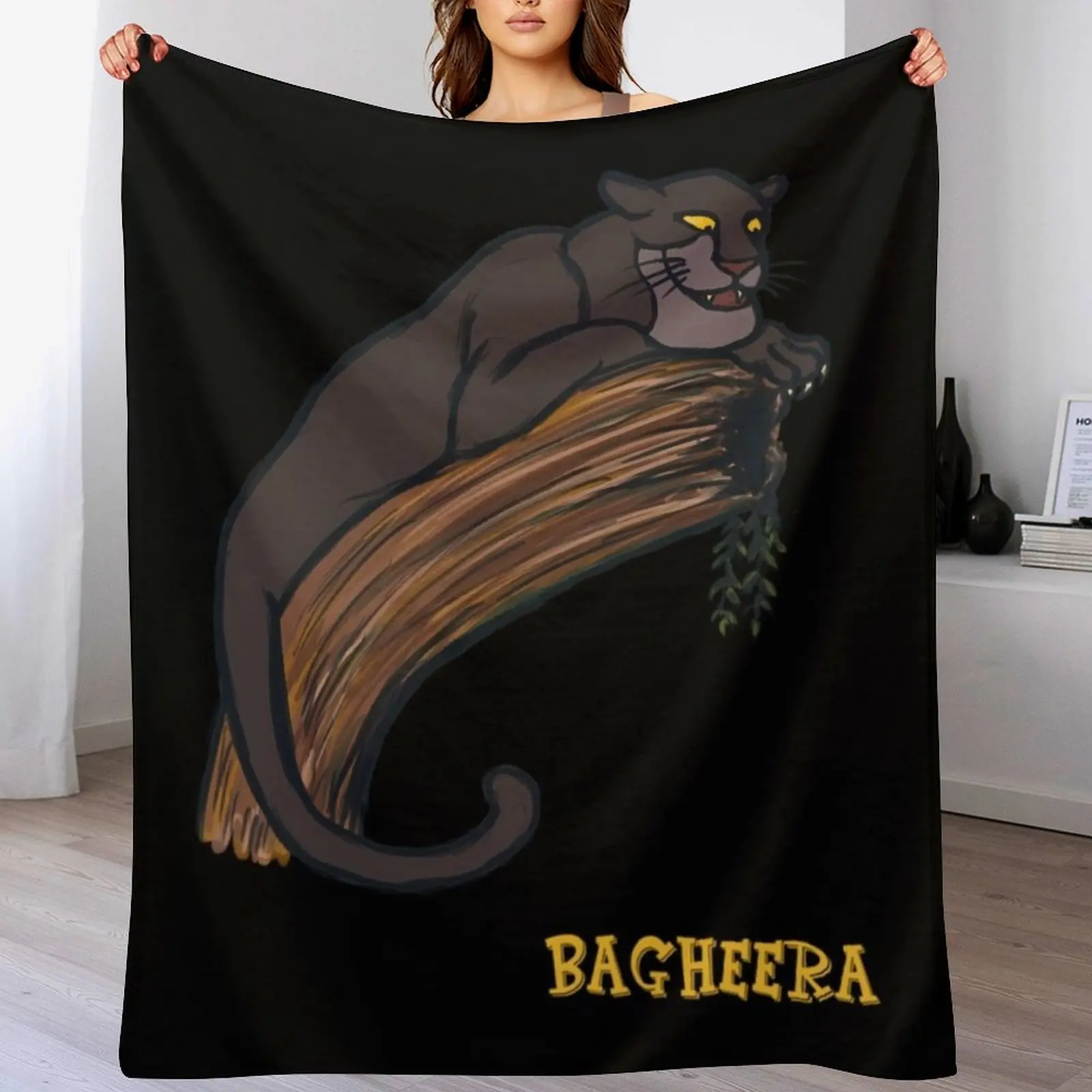 

Bagheera the panther Throw Blanket Summer Retros Blankets