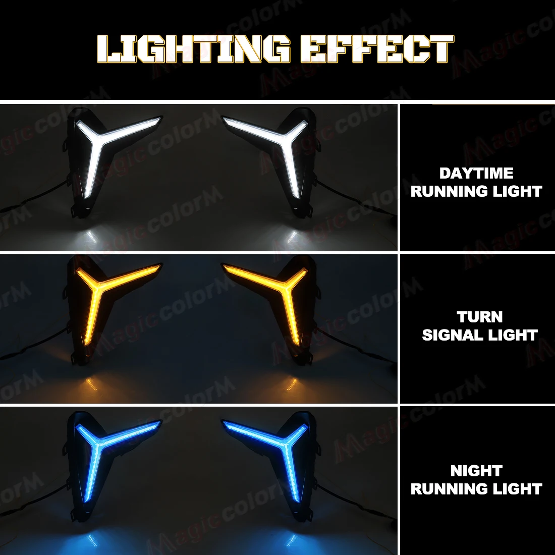 LED DRL For Geely Emgrand DIHAO EC7 Proton S70 2021 2022 2023 2024 Daytime Running Lights Turn Signal Fog Lamp White Yellow Blue