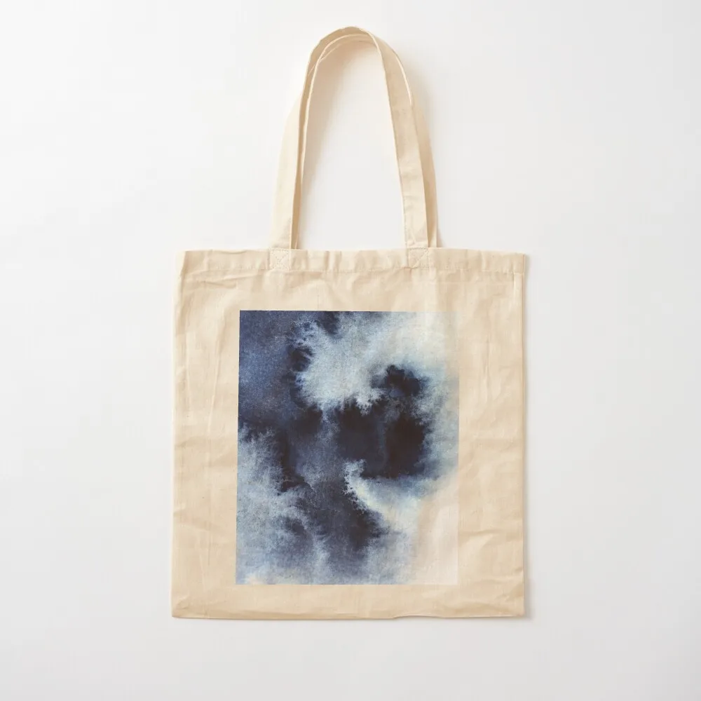 

Indigo Nebula, Blue Abstract Painting Tote Bag eco bag folding Woman shopper bag women Canvas Tote