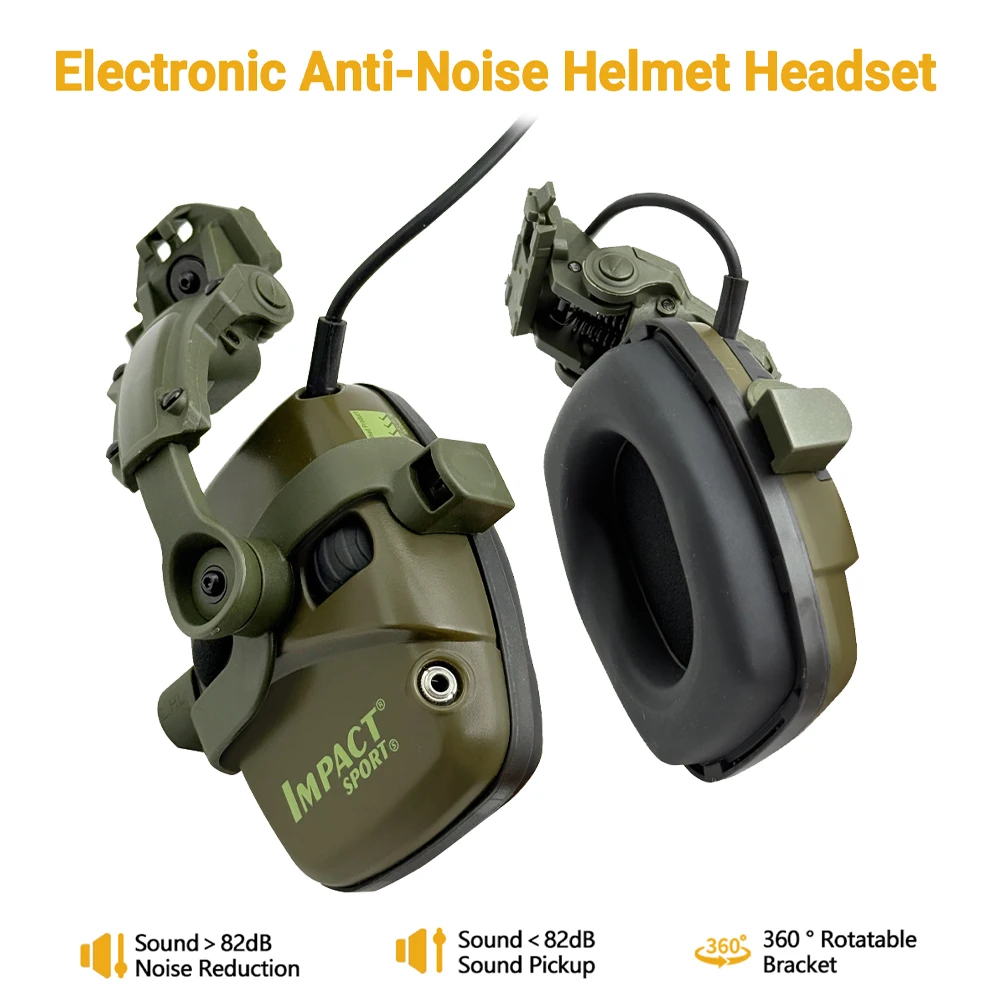 Electronic Headphones for Shooting Anti-noise Hearing Protection Protector Hunting Noise Reduction Earmuffs NRR23db