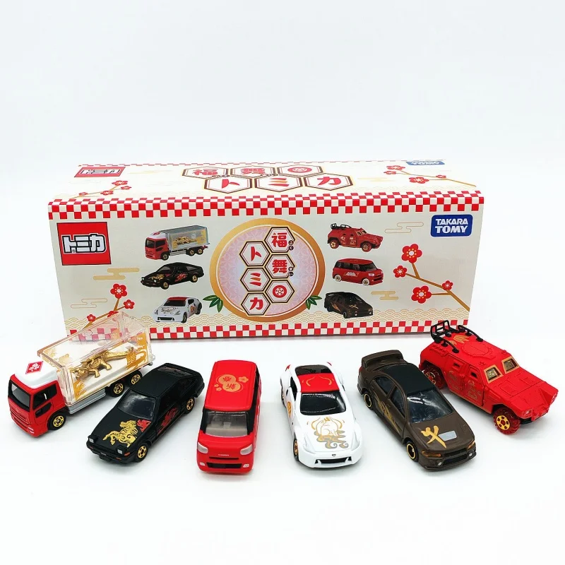

Коллекционная модель автомобиля Tomica Diecast 2026: Новогодняя лимитированная серия, сюрприз-бокс, бронированный, подвижный, с золотым узором, декоративный подарок
