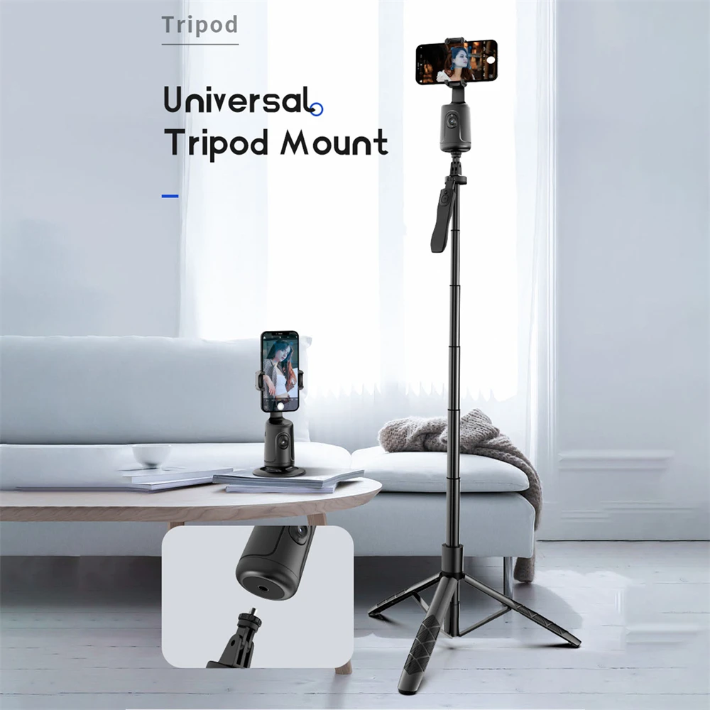 360 Rotatie Follow-Up Gimbal Stabilizer Met Selfie Stok Statief Monopod Desktop Tracking Gimbal Voor Tiktok Live Fotografie