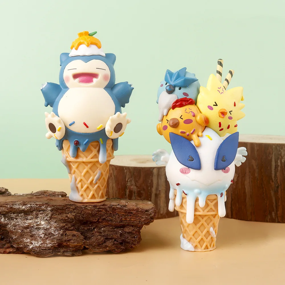 Hot Pokemon ice cream Anime figure model Action Figure Pikachu Gengar Model Toy Cartoon Collectible Doll For Kids Gifts
