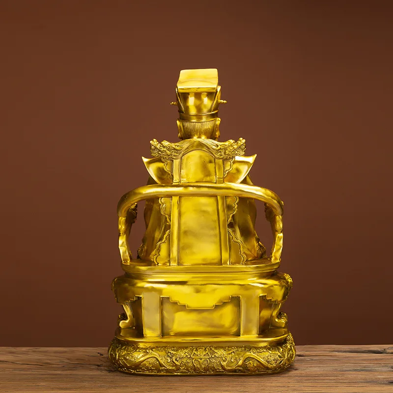Cast copper Xuan De , nine-dragon Jade Emperor and Empress bronze god statue ornament