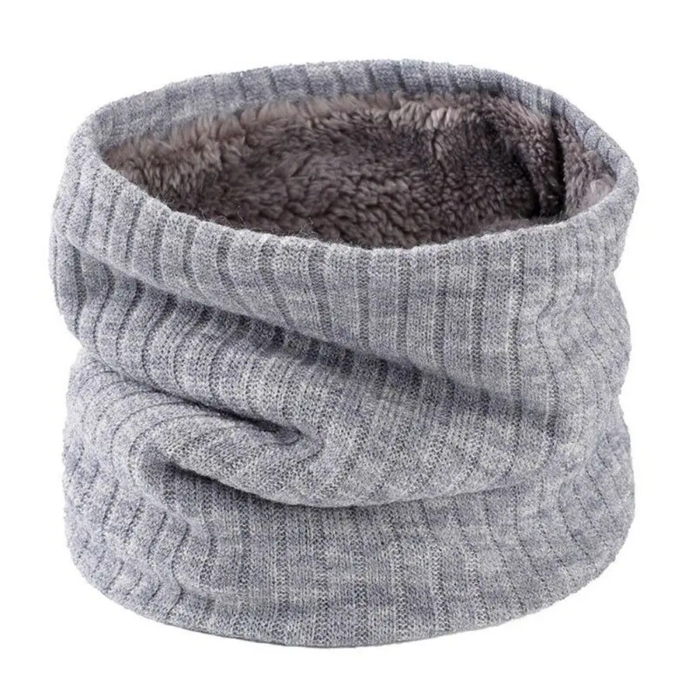 Accessories Double-Layer Windproof Collar Scarf Thick Winter Neck Gaiter Neck Warmer Fleece Lined Scarf Circle Loop Scarves