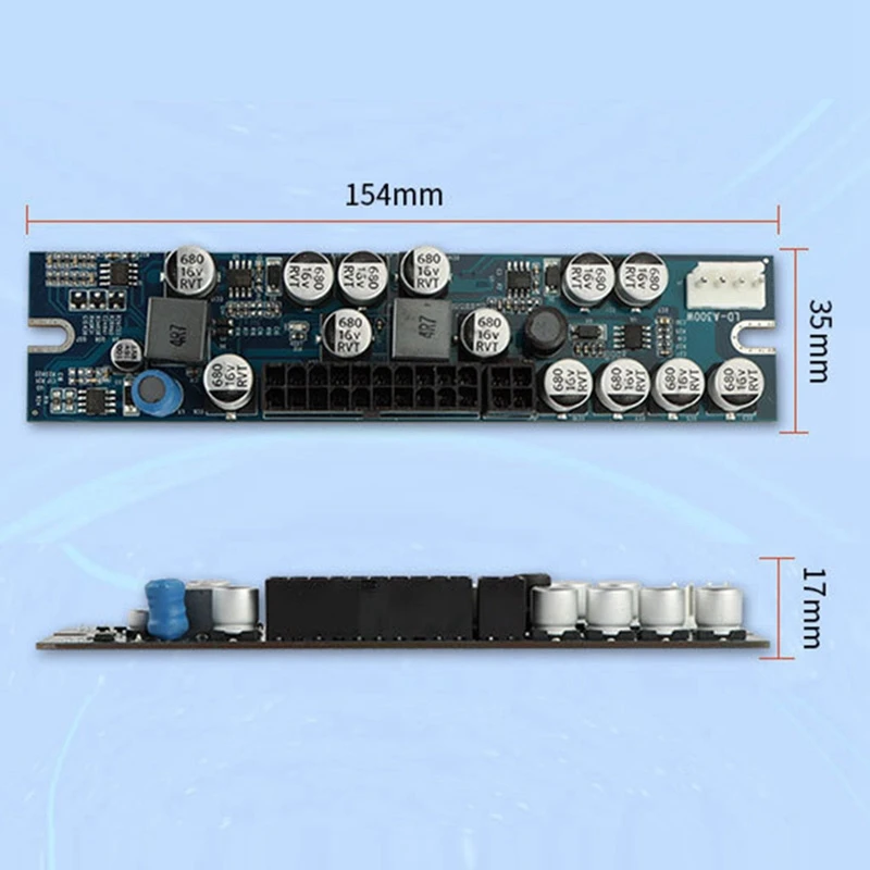 Fuente de alimentación ATX para ordenador, módulo de potencia de 300W, DC 12V, 300W, Pico, ATX, interruptor para minería, PSU, 24 Pines, MINI ATX, PC