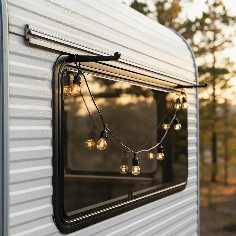 2/4pcs RV Awning Track Hooks No Drill Durable RV Rail Hangers for Outdoor Camping Picnic Travel Hanging Clothes Lights Decor