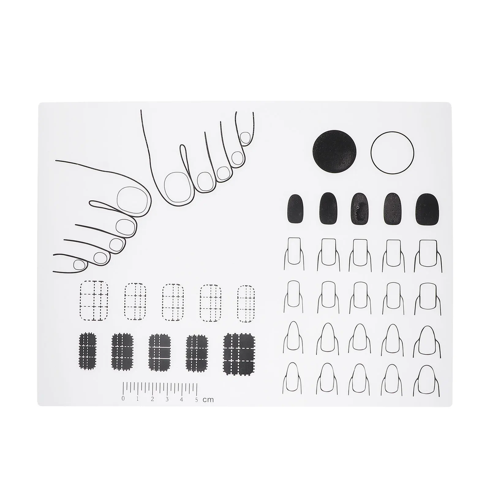 

Hand Practice Mat White Acrylic Training Manicure Fingertip Silicone Hand Rest Modeling Tool Nail Techs