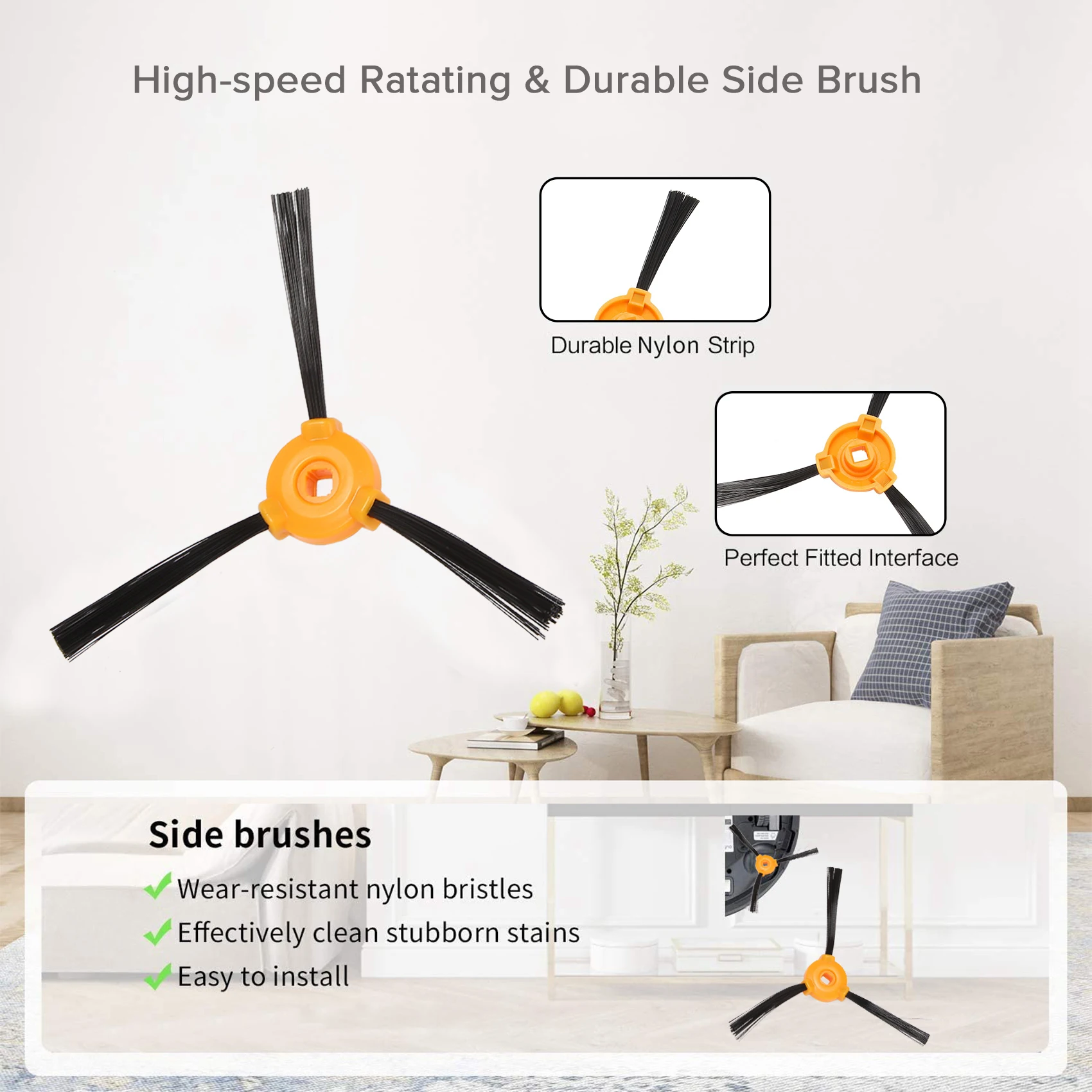 فلتر-فرشاة جانبية للاستبدال من ايكوفاكس ديبوت ، مكنسة كهربائية ، N79 ، N79S ، كونغا التميز ، 990