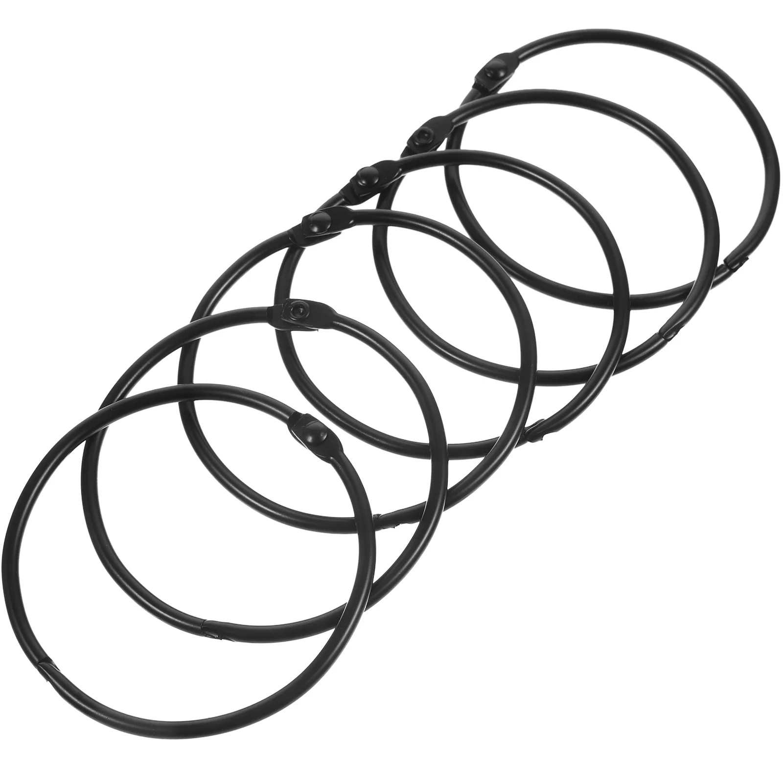 24Pcs Metal Shower Curtain Rings Iron Built Strong Hold for Bath Curtains Fits Most Rod Types Easy Installation