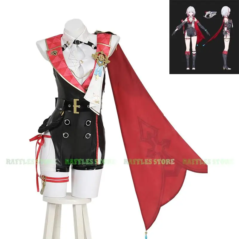 Topaz Numby Cosplay Costume Wig Honkai: Star Rail Bodysuit Cloak Gloves Short Halloween Party Special Debts Picket Team Uniforms