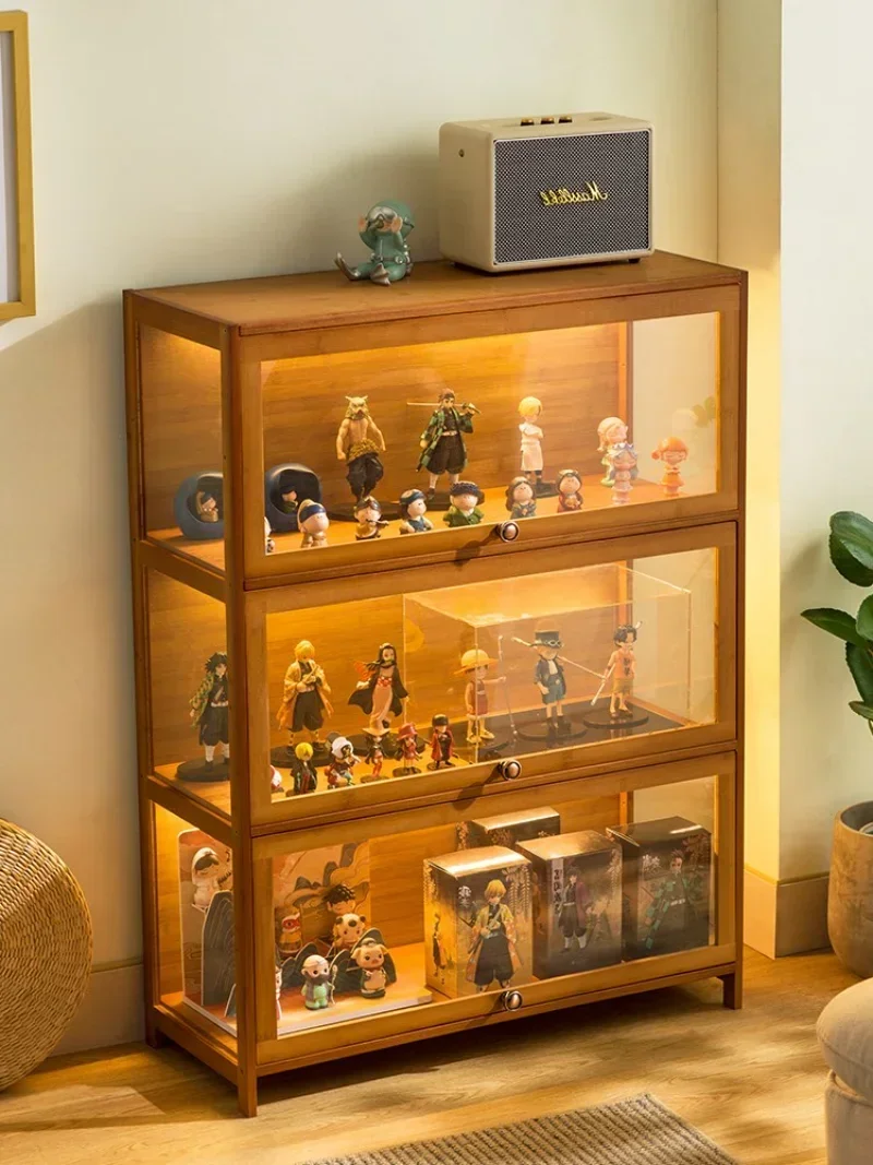 Glass Display Cabinet Easy to Use Space Saving Reliable Performance Reinforced Frame Easy Assembly Scratch Resistant