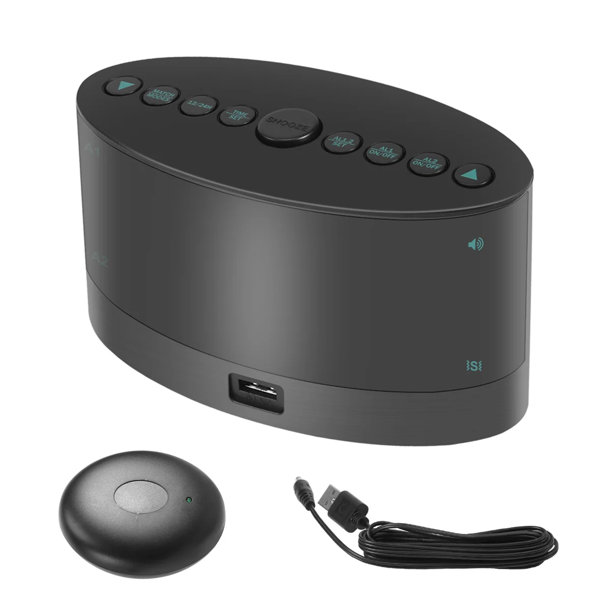 ساعة منبه عالية الإضافية مع شاكر سرير لاسلكي، ساعة منبه مزدوجة تهتز للنوم الثقيل والصم وصالحة السمع HY