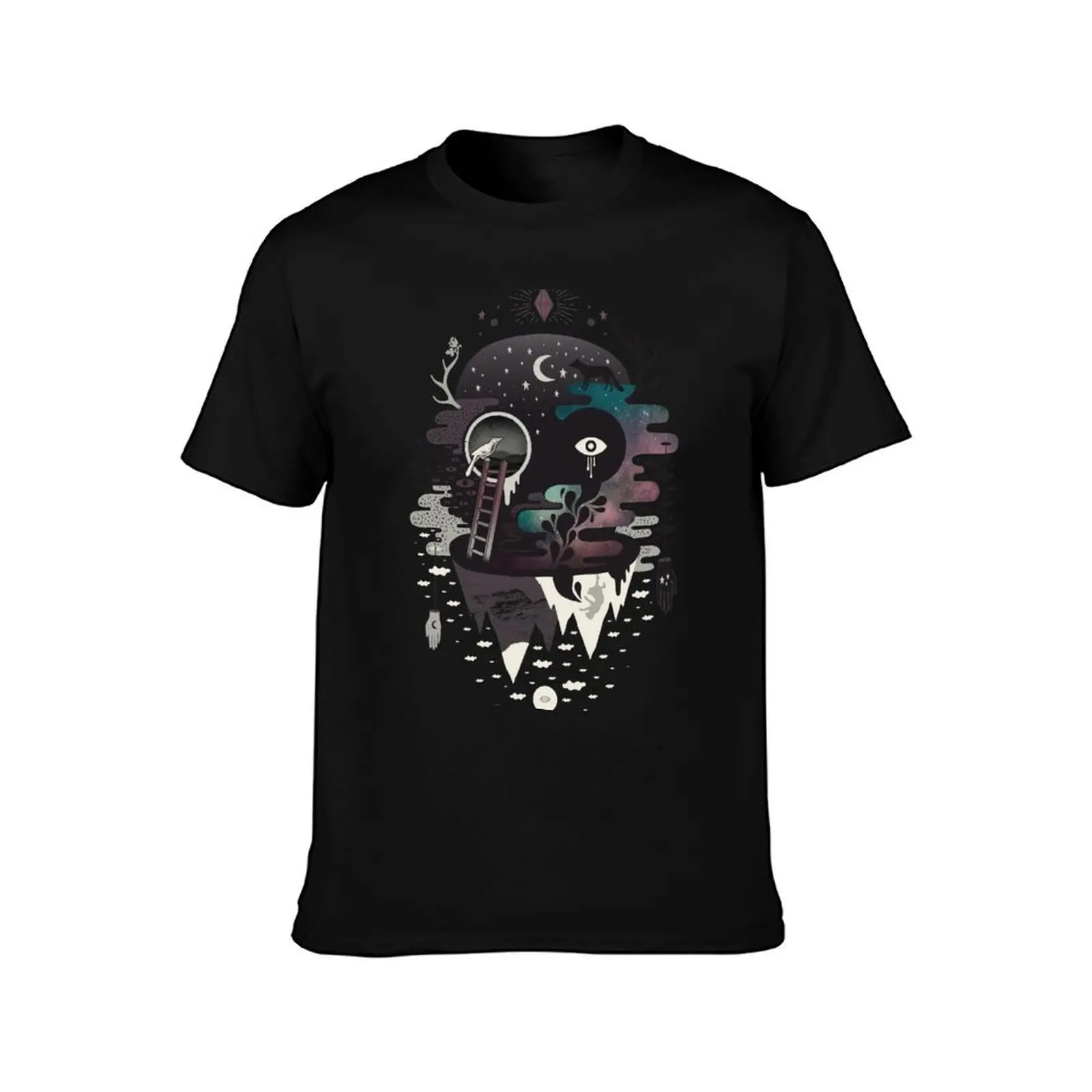 Daemon T-Shirt Abstract Pattern Print Top T-Shirt
