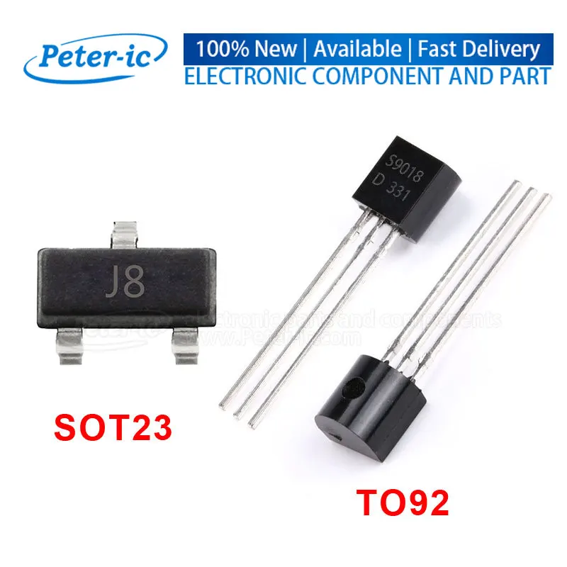 Transistor S9014 SOT-23 NPN TO-92 S9012 S9013 S9015 S9018 45V 100mA DIP (10 pezzi)
