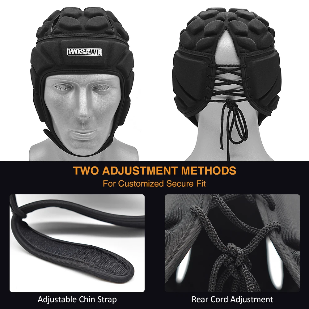 Casco de portero ajustable, Protector de cabeza para deportes, fútbol, Rugby, portero