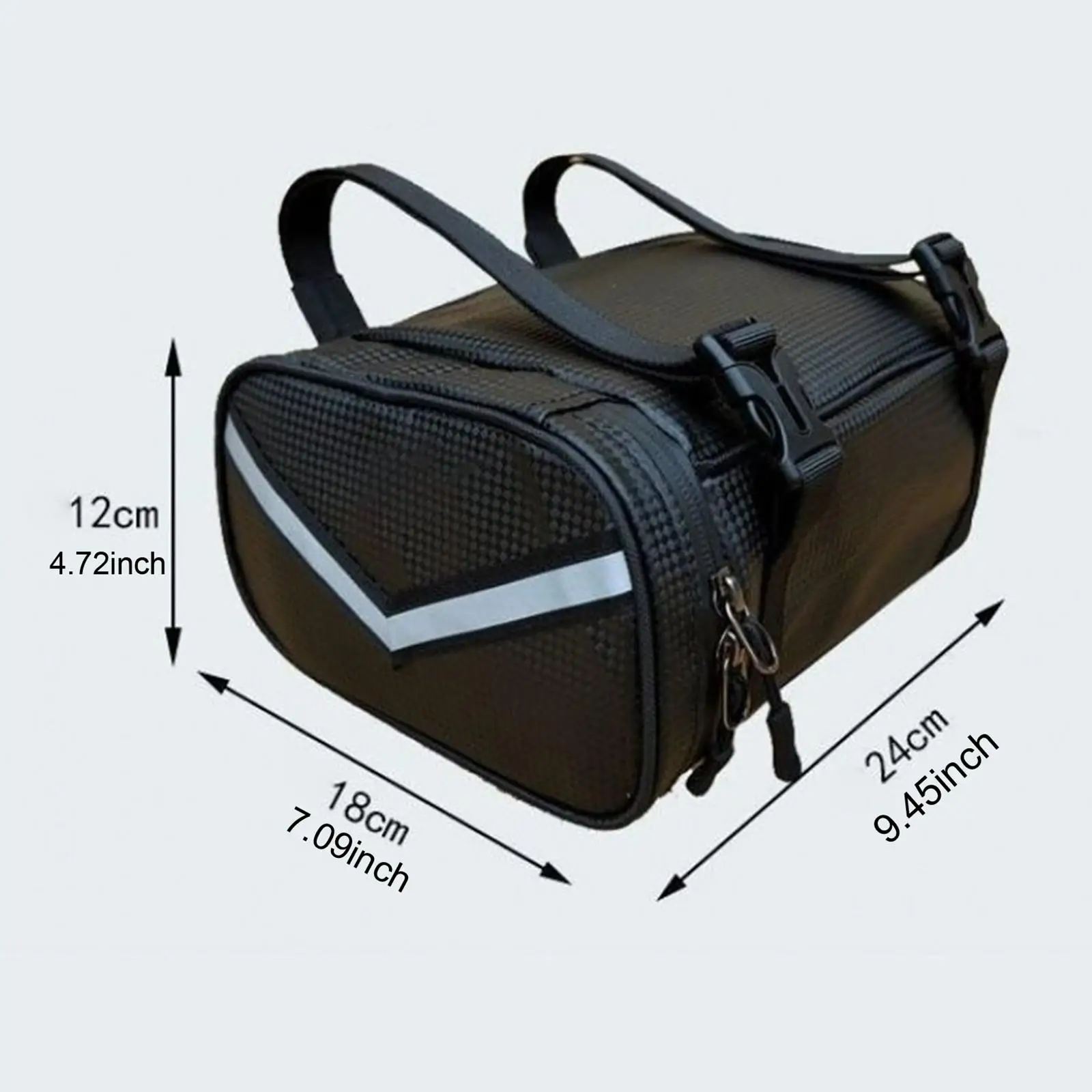 Bike Rear Rack Bag Luggage Zippered Cycling Cargo Pouch Large Capacity Storage